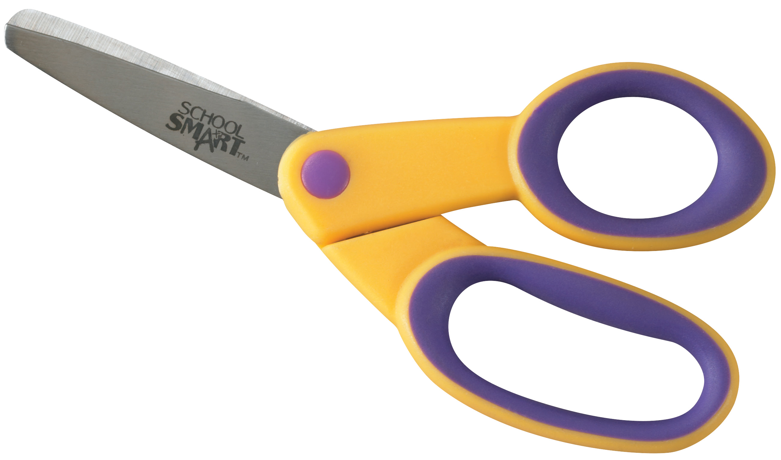 School Smart Blunt Tip Kids Scissors, 5 Inches, Assorted Colors, Pack of 12
